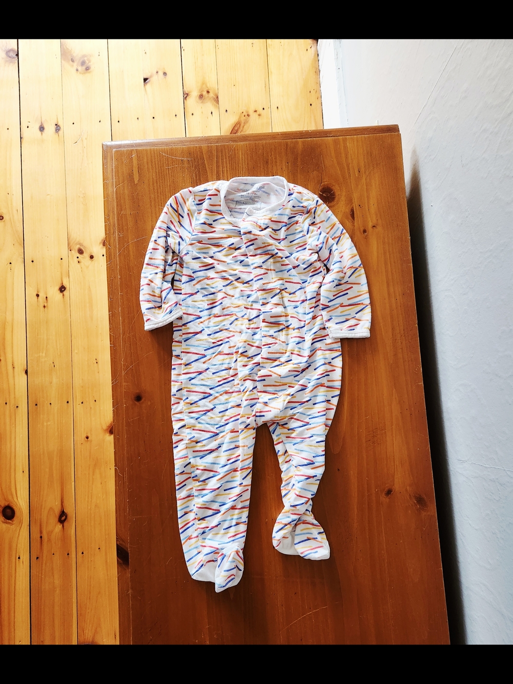 Magnetic Me 6-9m Modal Multicolor Stripe Pattern Footie